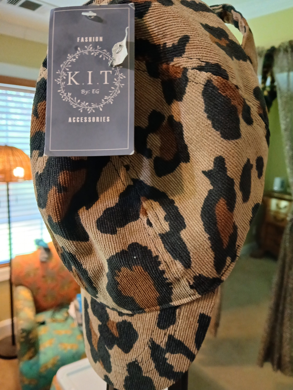 Leopard Print Baseball Cap - Brown/Black